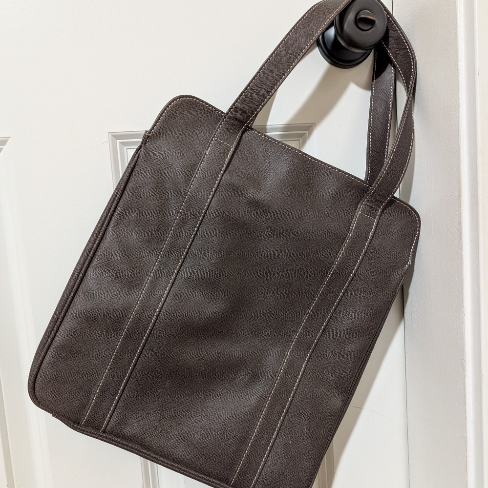 Estee Lauder chocolate tote and wallet